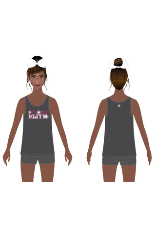 Casual Tank in Dark Grey with Crystal Logo - Lady Assassins
