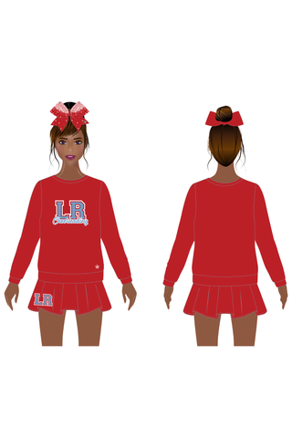 Crewneck Sweatshirt in Red - Lumberton Youth Cheer