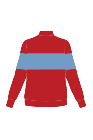 Relaxed Sweatshirt in Red with Blue Stripe - Lumberton Youth Cheer