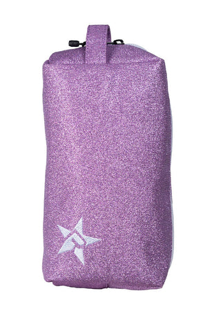 Lavender Rebel Makeup Bag with White Zipper
