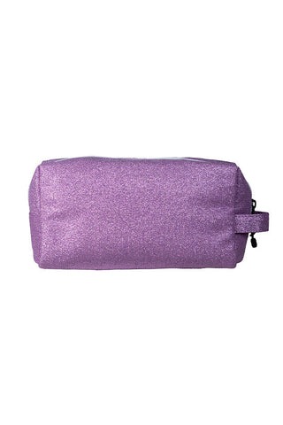 Lavender Rebel Makeup Bag with White Zipper
