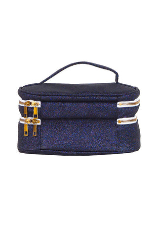 Mystic Navy Rebel Glam & Go Travel Case with White Zipper