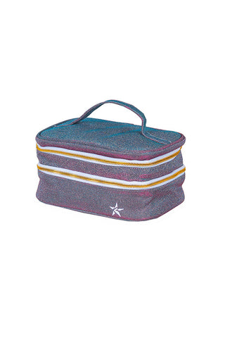 Vintage Mermaid Rebel Glam & Go Travel Case with White Zipper