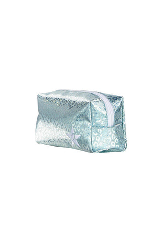 Leopard in Pixie Dust Rebel Makeup Bag with White Zipper