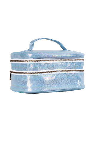 Luster in Cloud Rebel Glam & Go Travel Case with White Zipper