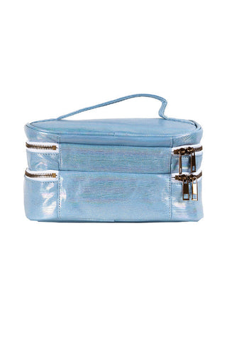 Luster in Cloud Rebel Glam & Go Travel Case with White Zipper