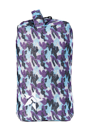 DiamondNet™ in Mythical Camo Rebel Makeup Bag with White Zipper