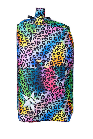 Limited Edition Rainbow Jungle Rebel Makeup Bag with White Zipper