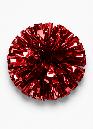 Individual Metallic Pom in Red - East Bakersfield High School Cheer