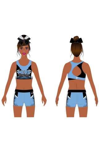 PerfectFit Seamless Compression Short in Blue and Black - Mingo Central High School