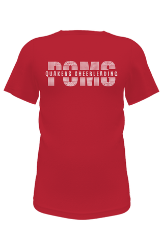 Unisex T-Shirt in Red with Plainfield Community Middle School Cheer - IN Logo in Crystal