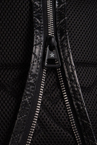 Quilted Sparkle Rebel Purse Bag with Black Zipper