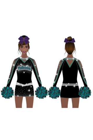 Girls Long Sleeve Uniform Leotard - Palisades High School - NC