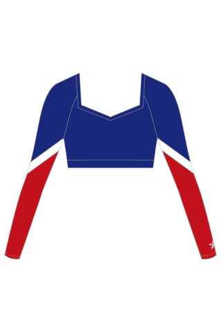 Girls Crop Bodyliner with Sweetheart Neckline - Plainfield Community Middle School Cheer - IN