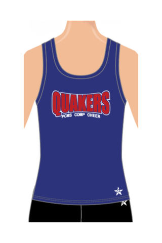 Compression Tank in Royal Blue with Screenprint Logo - Plainfield Community Middle School Cheer - IN
