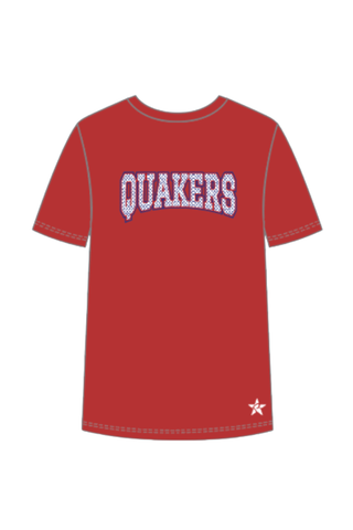 Unisex Tee Shirt in Red with Screenprint Logo - Plainfield Community Middle School Cheer - IN