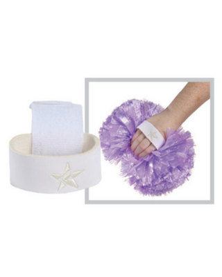 Dance Pom Elastic Band - White
