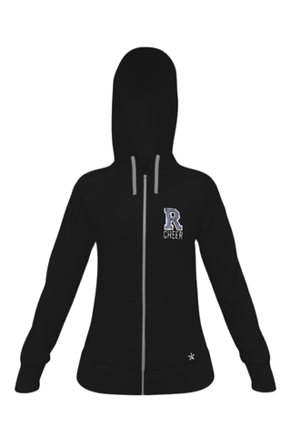 Zip-Up Hoodie in Black with Crystal Logo - Rehobeth Peewee Association