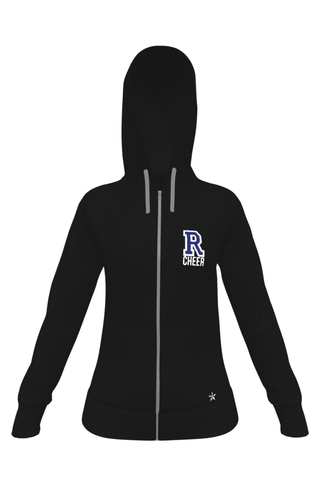 Zip-Up Hoodie in Black with Screenprint Logo - Rehobeth Peewee Association