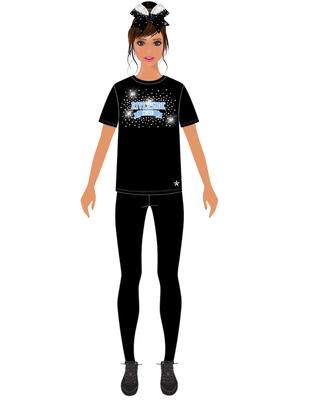 Unisex T-Shirt in Black - Riverside High School Cheer