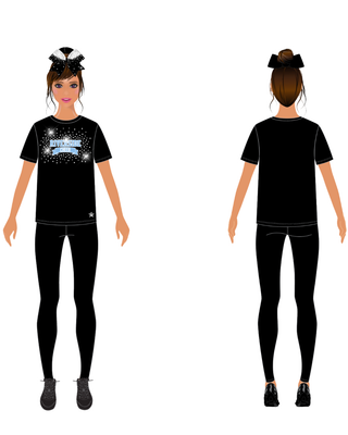 Unisex T-Shirt in Black - Riverside High School Cheer