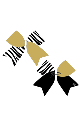 Zebra Bow with Tails - Rochester High School Cheer - IN