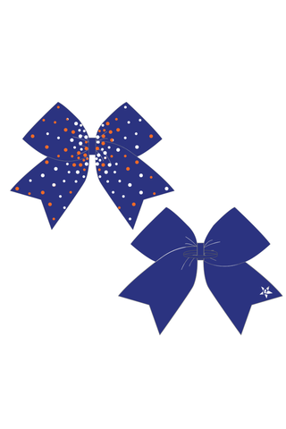 Royal Blue Tailed Bow with Crystals - Southeast Alamance High School