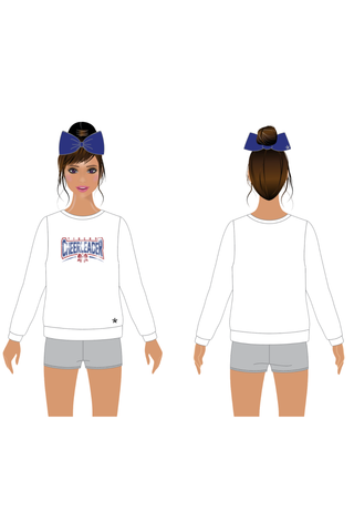 Crewneck Sweatshirt in White - Southeast Lauderdale Middle School-Cheer MS