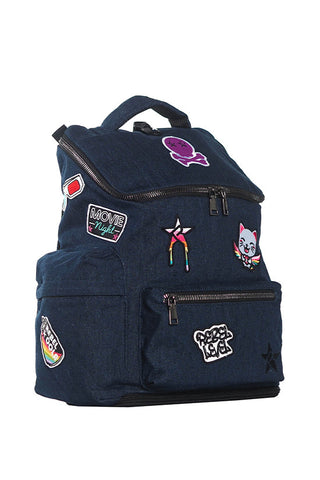 Denim Rebel Hero Backpack with Patches