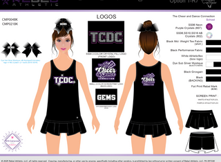 Casual Tank in Black with Crystal and Screenprint TCDC Logos