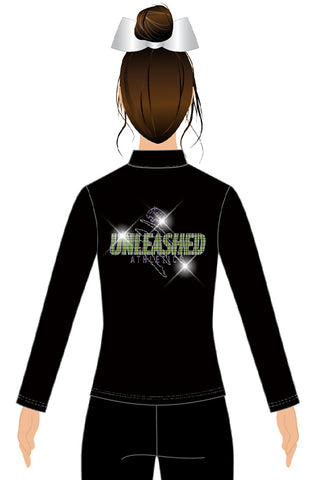 Rebel Mode Zip Up Jacket in Black - Unleashed Athletics - PA