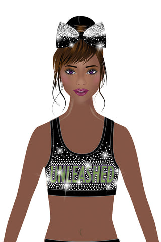 Crystal Crush Solid Racerback AthleticFlex Bra - Unleashed Athletics - PA
