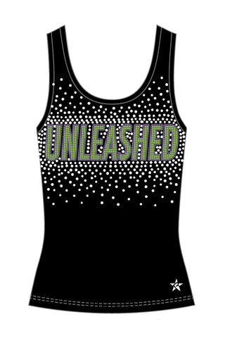 Crystal Crush Solid Racerback AthleticFlex Tank in Black - Unleashed Athletics - PA
