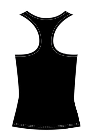 Crystal Crush Solid Racerback AthleticFlex Tank in Black - Unleashed Athletics - PA