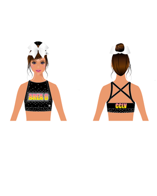 2026 Worlds Team Practice Wear (AREA6) Sport Bra ONLY - CheerCats Las Vegas