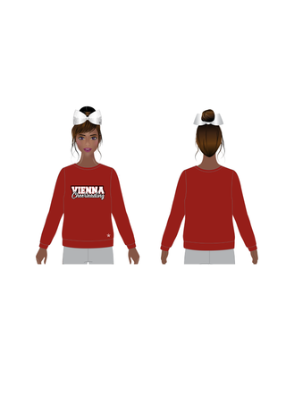 Crewneck Sweatshirt in Red - Vienna Youth Cheer