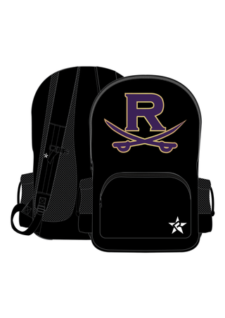 Rebel Raven Backpack in Black with Black Zipper - Bethlehem Raiders Youth Cheerleading