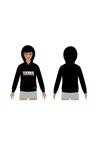 Hoodie With Pockets in Black - Screen Print - Vienna Youth Cheer