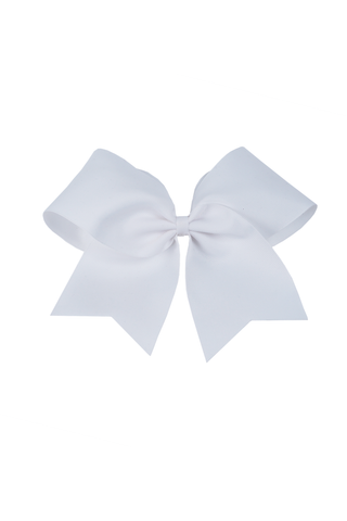 Solid Grosgrain Bow with Tails - White - Philip Simmons High - SC