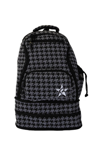 Black Houndstooth Baby Rebel Dream Bag with Black Zipper