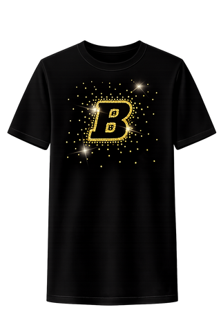 T-Shirt- Black w/ B Crystal logo- Boonville Middle School Cheer