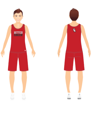Boy Red Shorts Practice Wear - Cardinal Ritter High School Cheer - IN