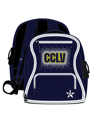 Mystic Navy Sparkle Dream Bag Plus with White Zipper - CheerCats Las Vegas