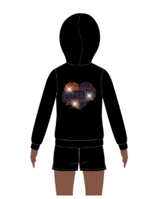 Zip-up Hoodie in Black- Elevated Cheer and Dance