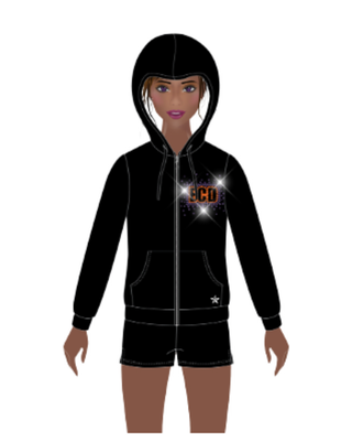 Zip-up Hoodie in Black- Elevated Cheer and Dance