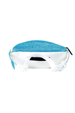 Arctic Blue Youth Rebel Fanny Pack with White Zipper
