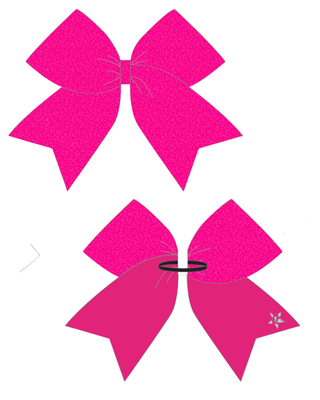 26-27 Pink Sparkle Tailed Bow- Cardinal Ritter High School Cheer - IN