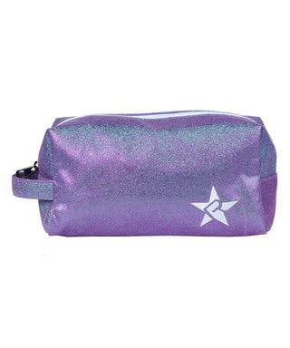 Rebel Purple Reign Makeup Bag with White Zipper