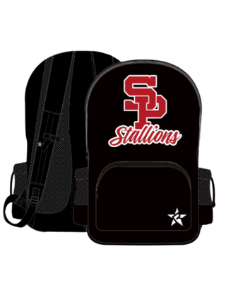 Rebel Raven Backpack in Black with Black Zipper - South Pointe High school